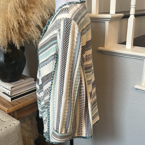 Chico’s Structured Striped Cardigan Sweater Size 3/XL - Picture 6 of 9